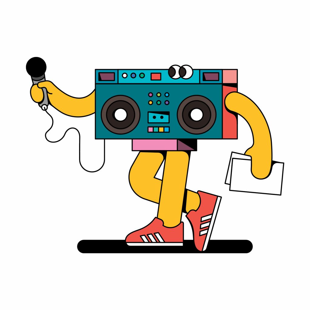 ask-an-officer-illustration-boombox-holding-microphone