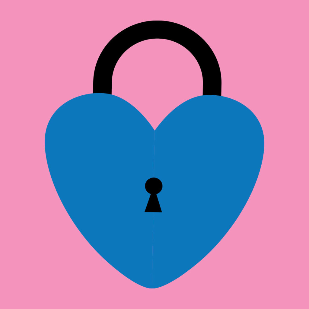 heart shaped lock illustration